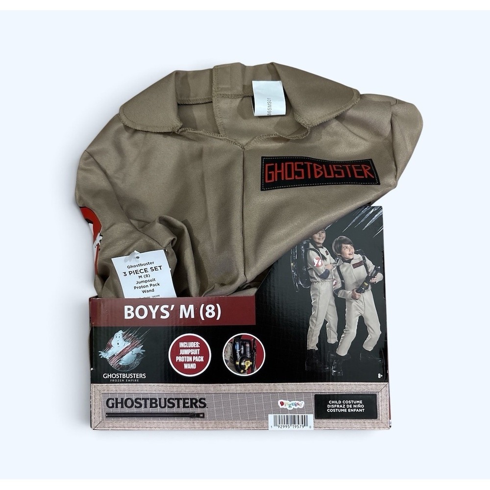 New Ghostbusters Classic Brown Suit Kid Child Halloween Costume M 8